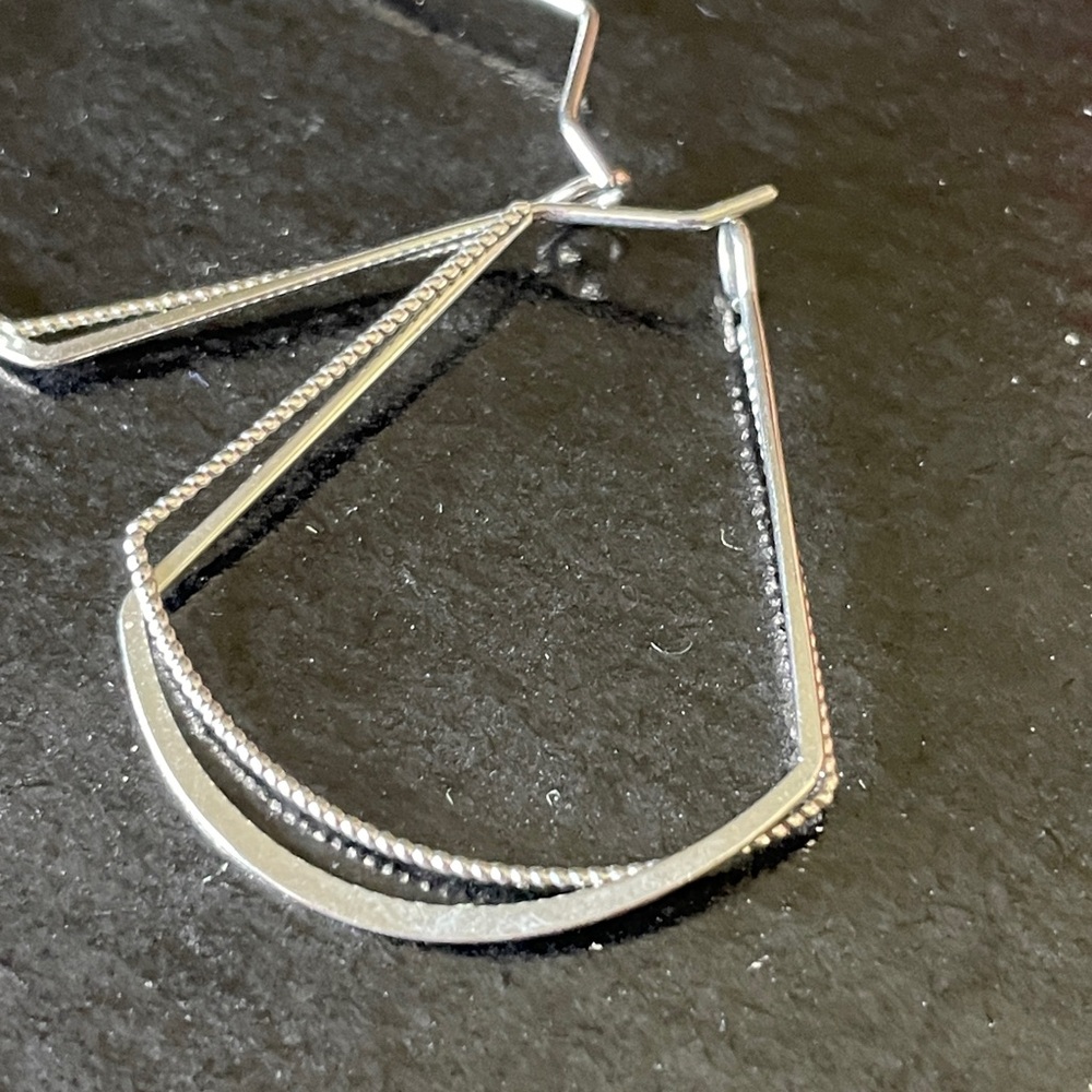Delicate Double Hoop Earrings - Picture 4 of 4